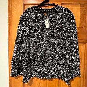 Express Black High-Neck Blouse